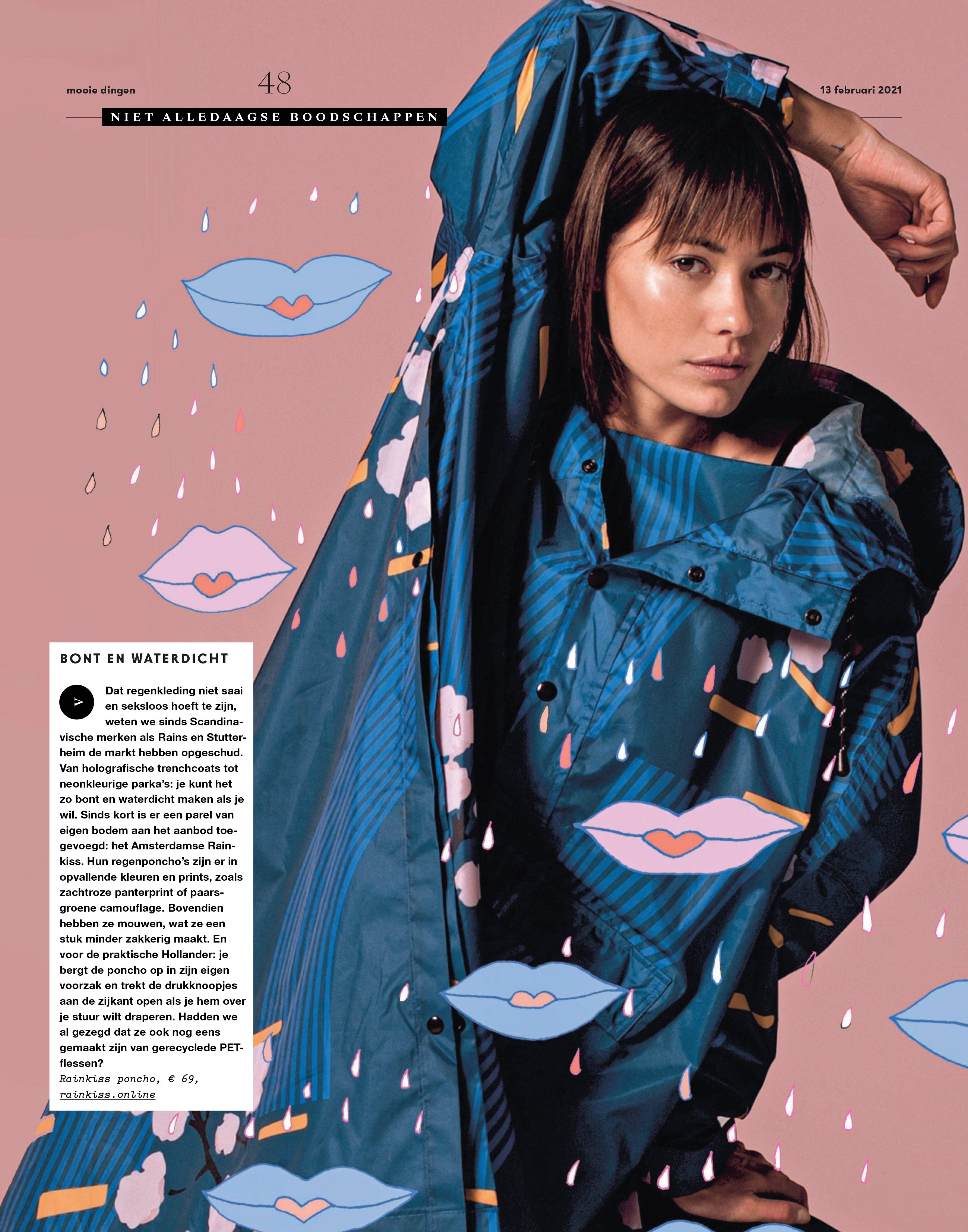 Rainkiss Rain Ponchos Volkskraant Press Clipping