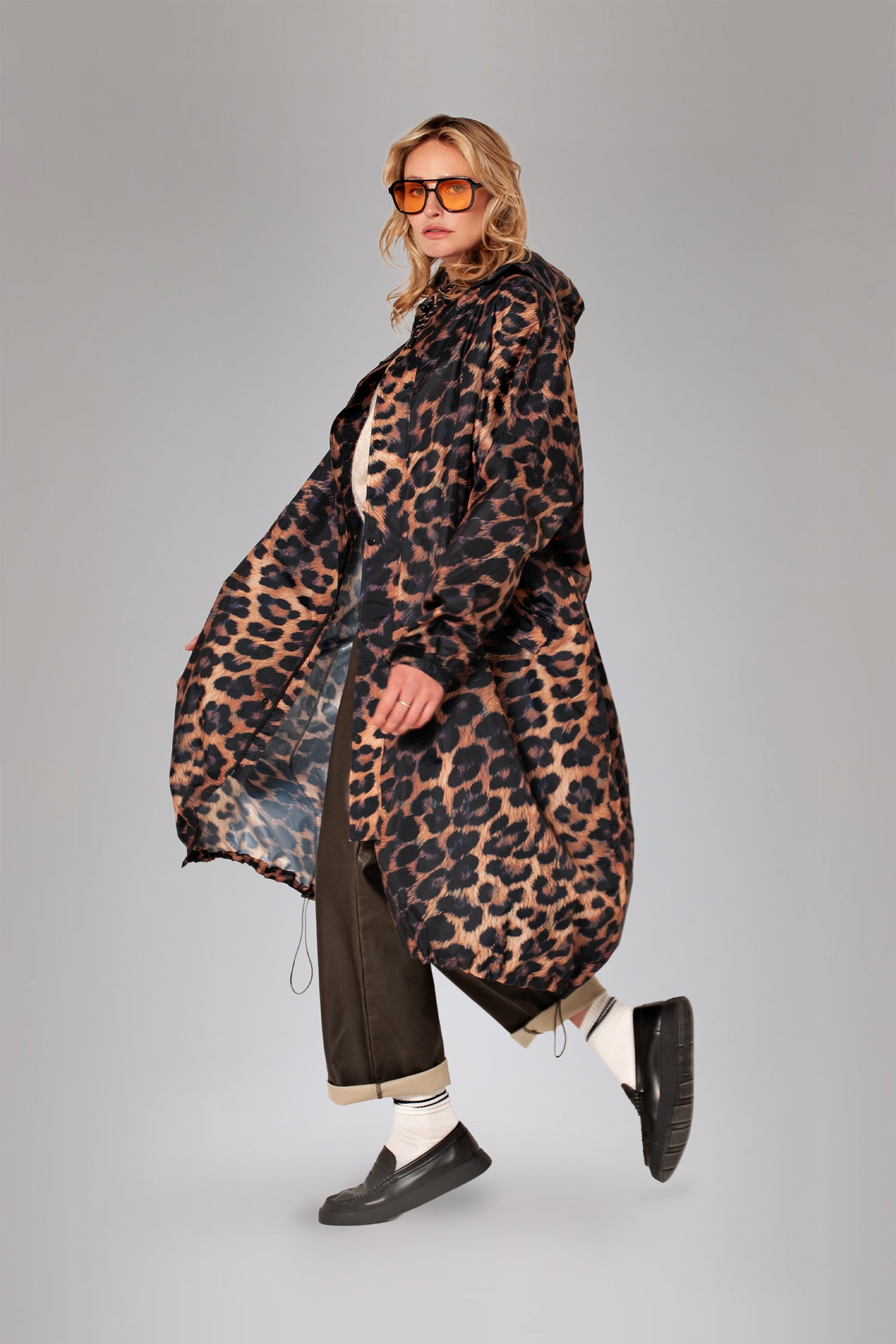 Image of Dark Leopard - Rain Coat