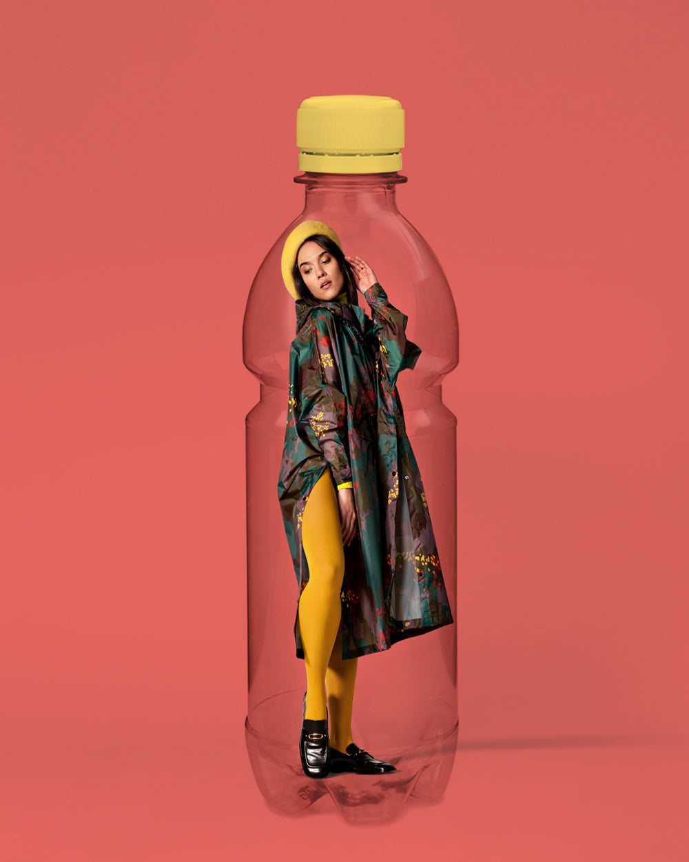 RainKiss Classic Smile X Smiley Pink Poncho Kids main image 1