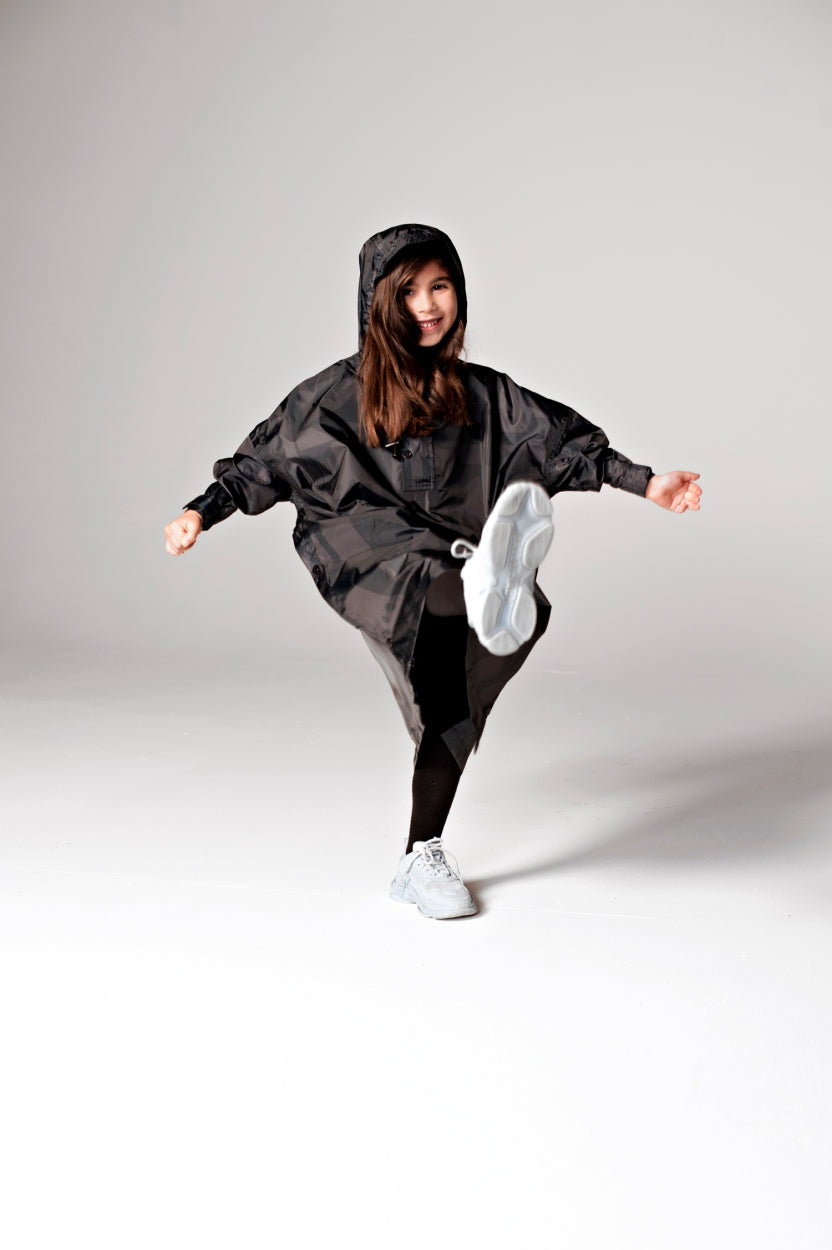 Back to Black - Kids Rain Poncho